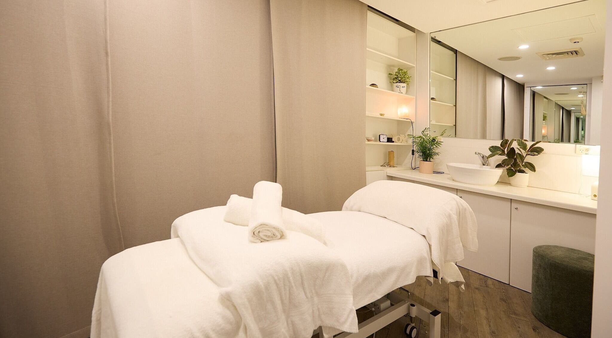Serene massage room at Elena Massage & Bodywork, Paddington, New South Wales, AU with soothing decor.
