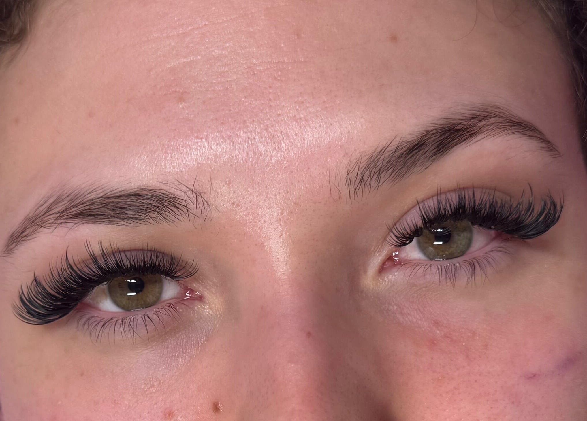 Close-up of intricate eyelash extensions at Lashed By Xio in London, England, GB.
