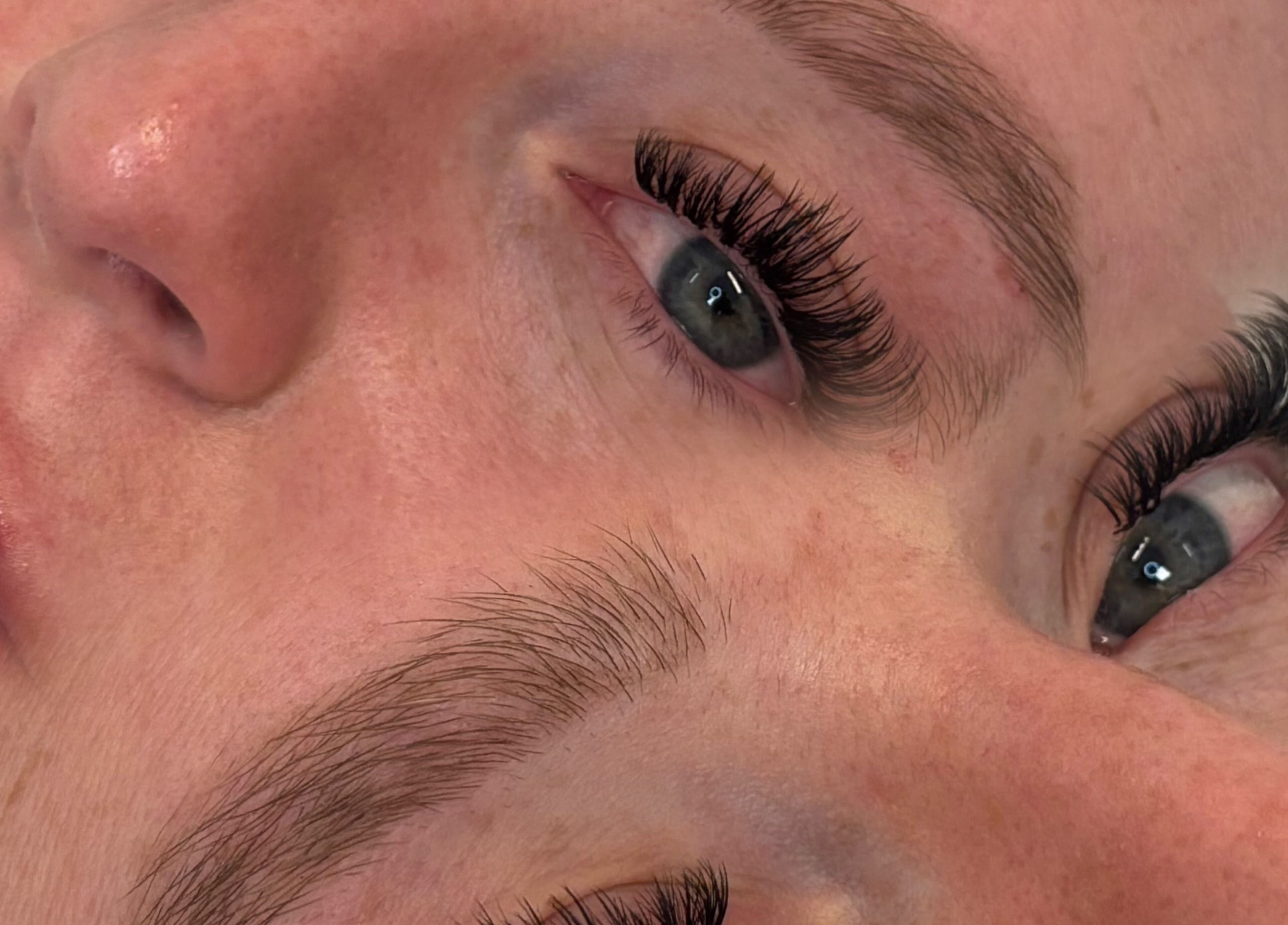 Close-up of elegant lash extensions at Secret Lash Lounge, Gateshead, England, GB offering stunning beauty services.