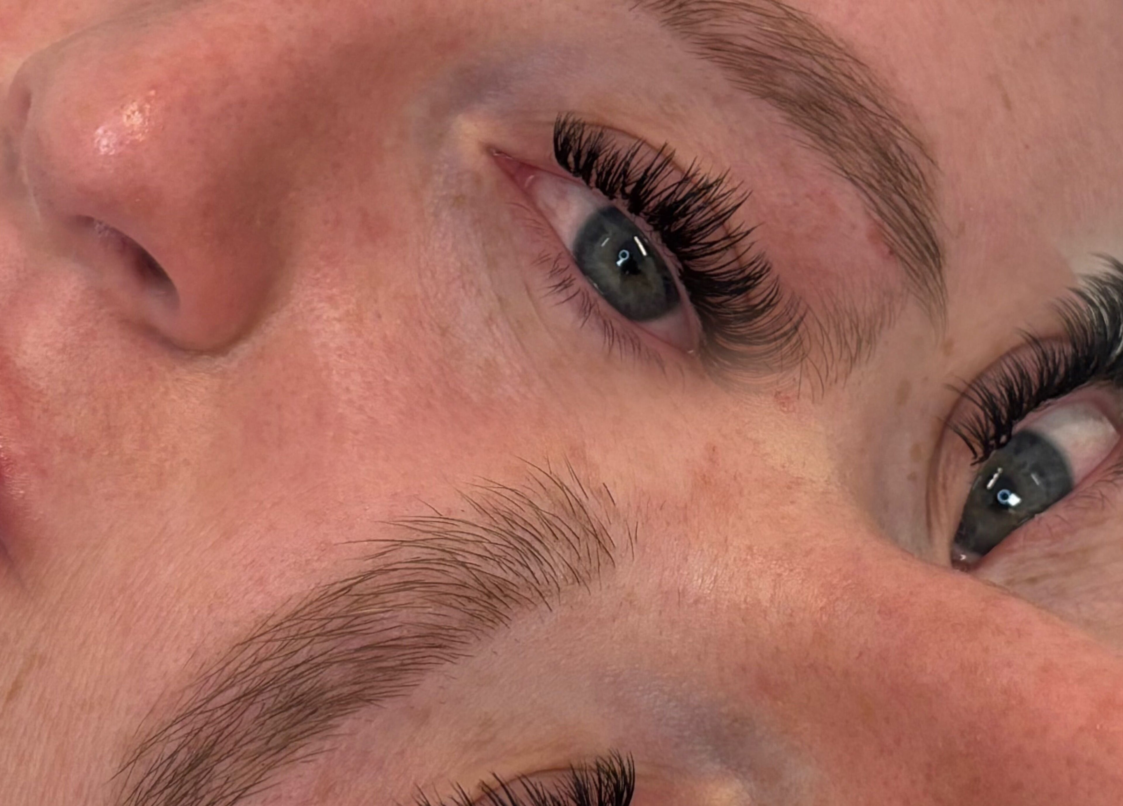 Close-up of elegant lash extensions at Secret Lash Lounge, Gateshead, England, GB offering stunning beauty services.