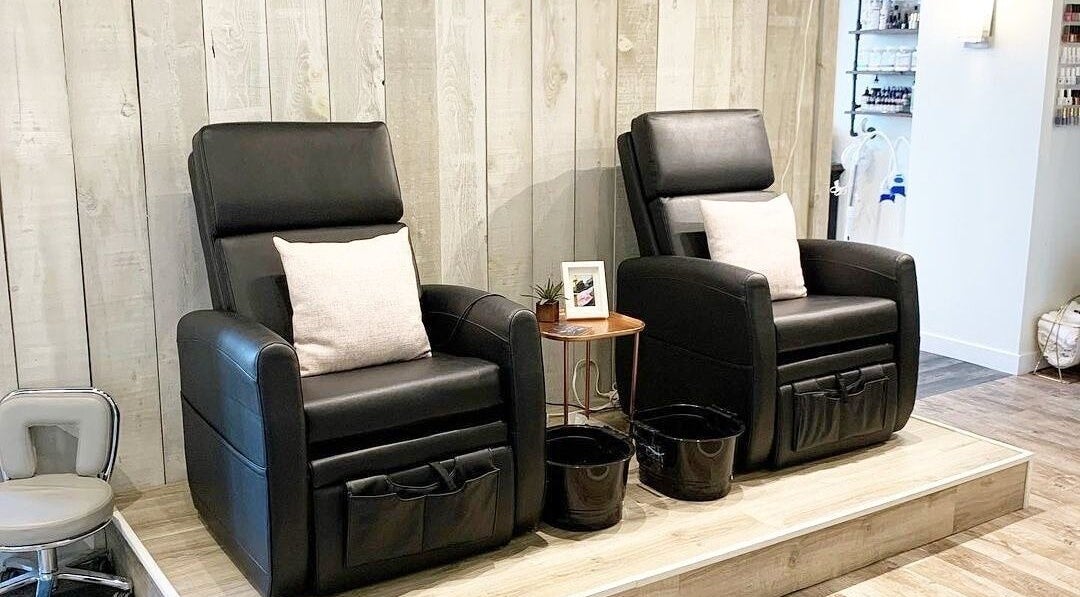 Luxurious pedicure chairs at The Beauty Room in Oshawa, Ontario, CA for ultimate relaxation.