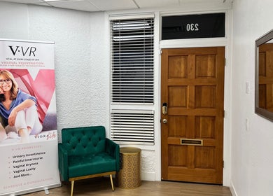 Entrance of Bare Lacquer Scottsdale with elegant decor. Located in Scottsdale, Arizona, US.