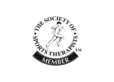 Rutherford’s Sports Therapy official membership emblem in Cambridge, England, GB.