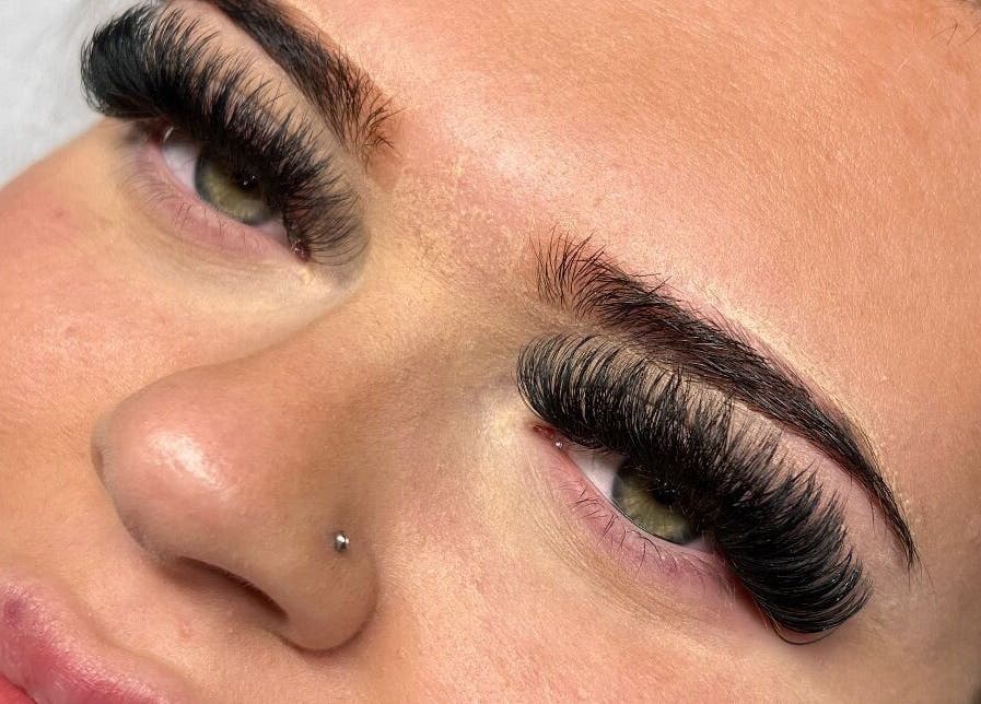 Close-up of lush lashes at Lash & Glow By Jessica, Isleham, England, GB showcasing expert beauty service.