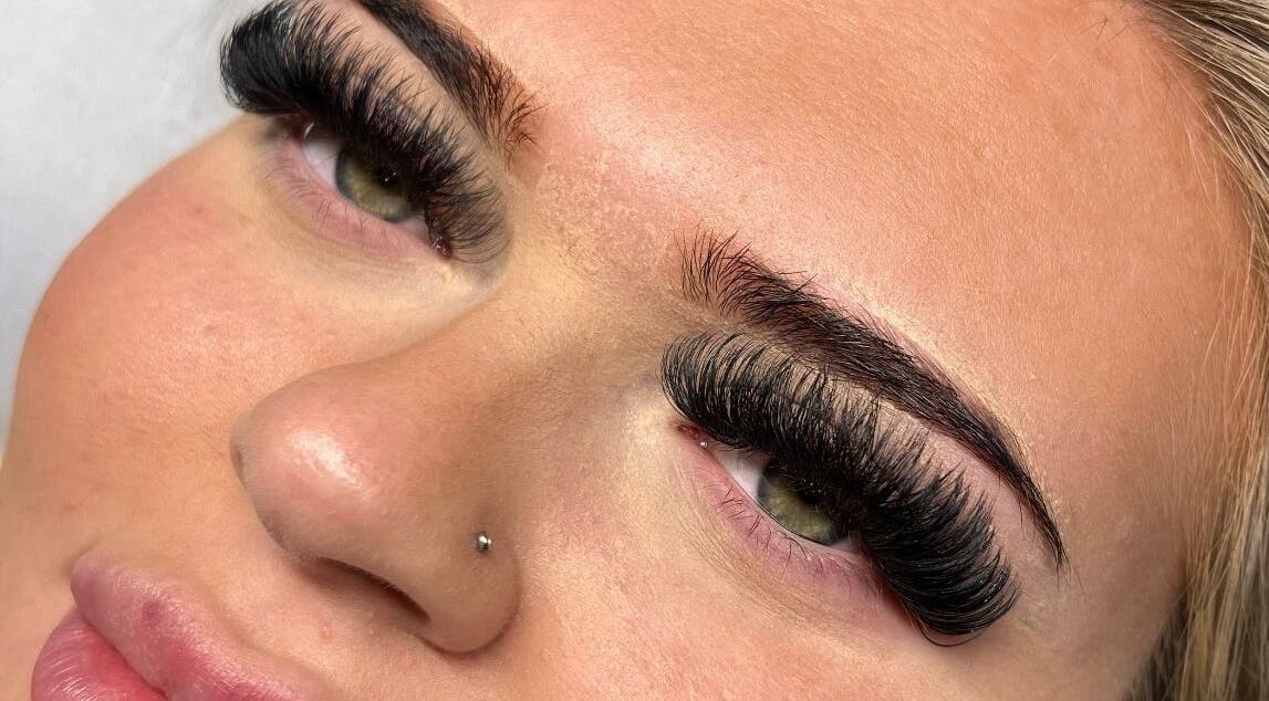 Close-up of lush lashes at Lash & Glow By Jessica, Isleham, England, GB showcasing expert beauty service.
