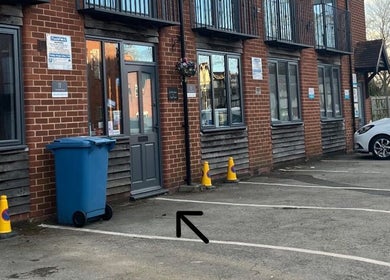 Exterior view of Hair By Hope in Knowle, England, GB with parking area and entrance.