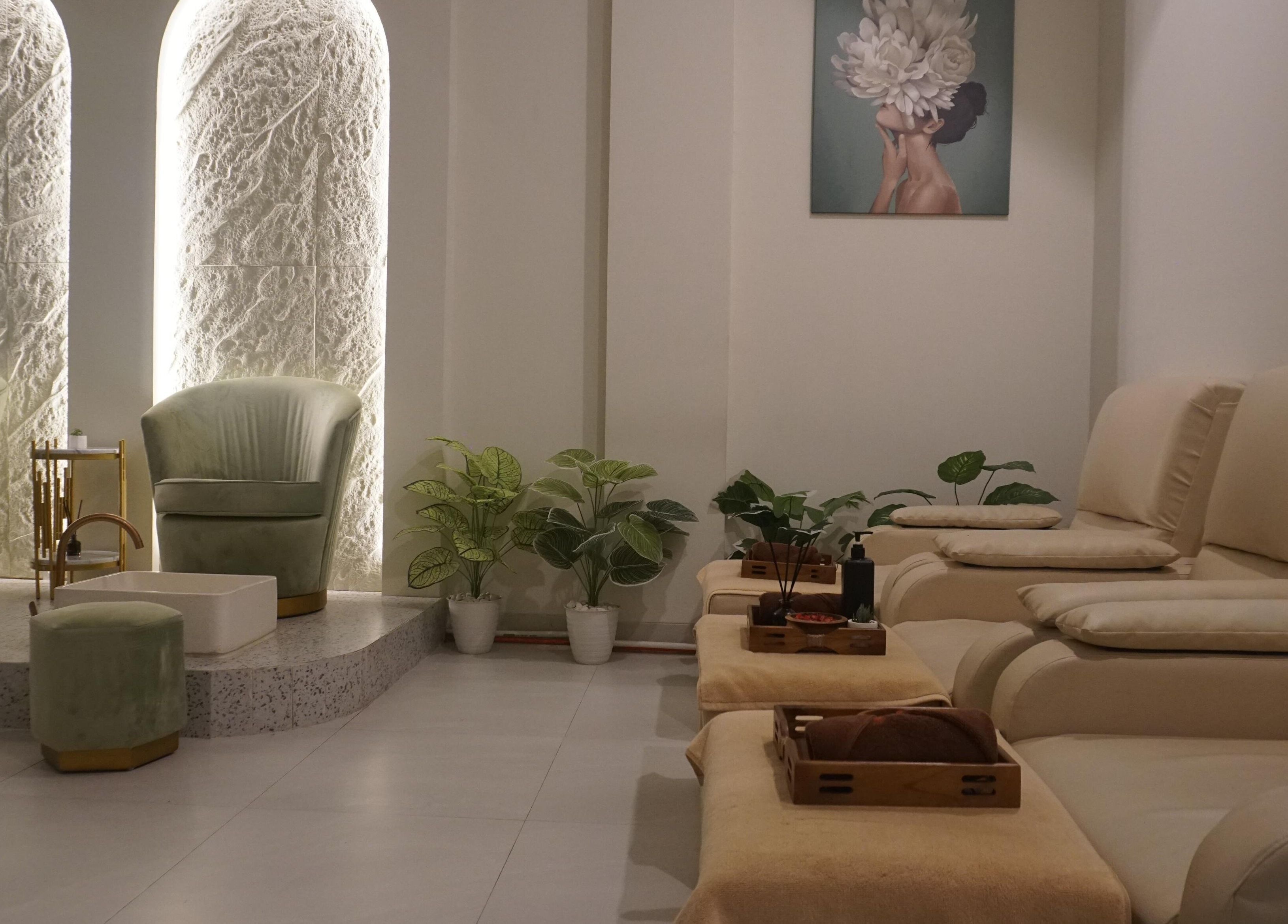 Elegant seating area at BeautyfulSpa, Bali, Bali, ID, featuring plush chairs and tranquil décor.