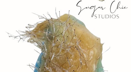 Close-up of a wax strip with hair from Sugar Chic Studios in Idaho Falls, Idaho, US.