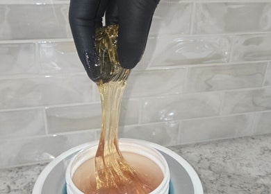 Sugaring paste ready for use at Sugar Chic Studios in Idaho Falls, Idaho, US.