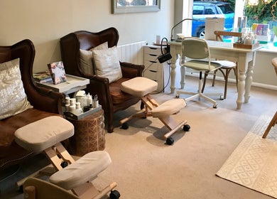 Inviting interior of The Bothy in York, England, GB, showcasing comfortable treatment chairs and serene decor.
