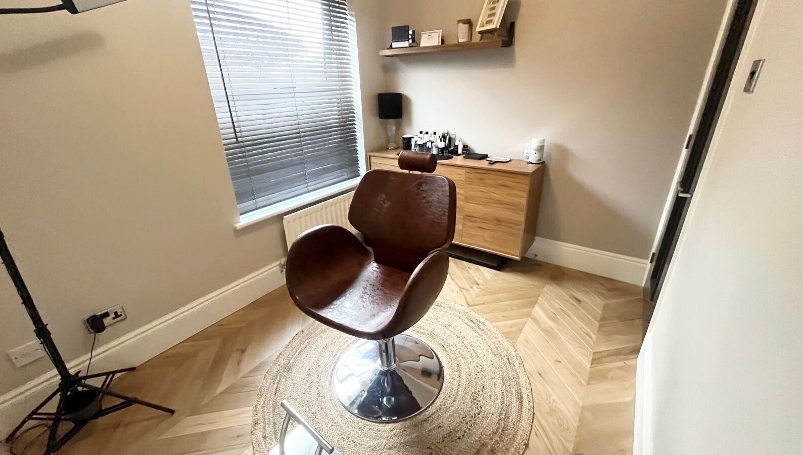 Elegant chair in treatment room at Brows By KD, Worksop, England, GB, embodying comfort and style.