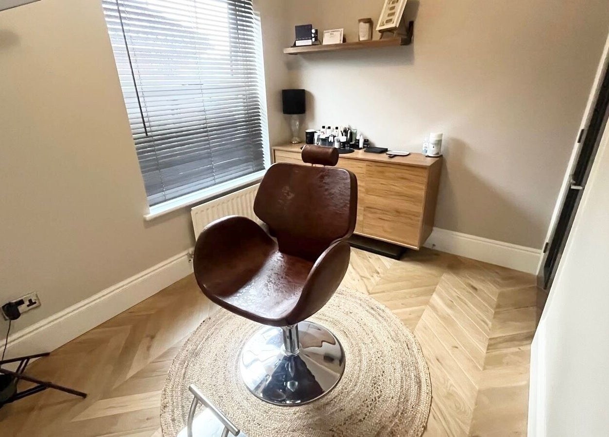 Elegant chair in treatment room at Brows By KD, Worksop, England, GB, embodying comfort and style.