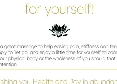Lucia Massage Therapy quote for relaxation and self-care in Camden, England, GB.