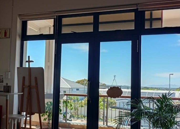 Bright terrace view at Coco Ruby Integrative Anti-Ageing & Aesthetics, Cape Town, Western Cape, ZA.