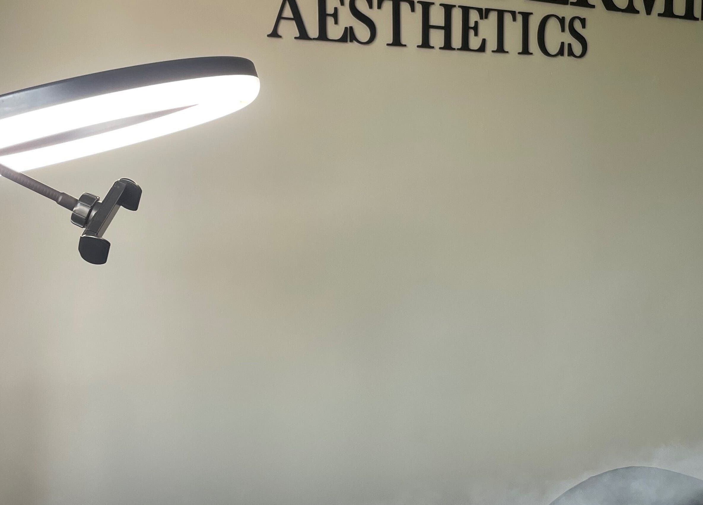 Treatment room at Medi Dermis Aesthetics, Chorley, England, GB, equipped with professional lighting.