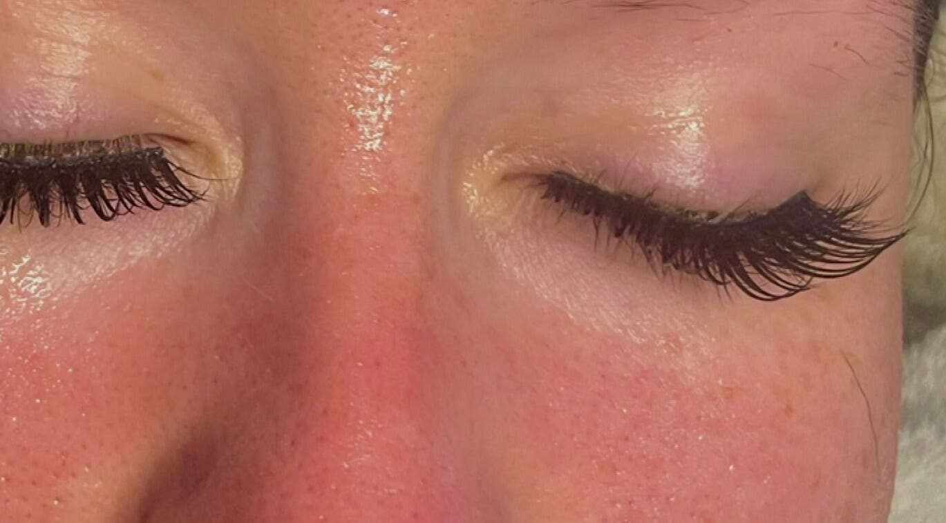 Close-up of perfectly extended eyelashes at Wirral Clinic SATURDAY: Empire Aesthetics, Bebington, Wirral, England, GB.