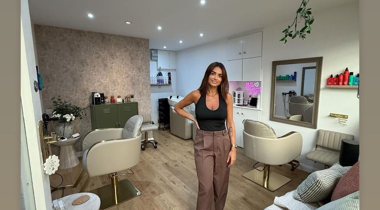 Stylish modern salon interior at Elle by Dani, St Helier, JE, featuring elegant decor and beauty products.
