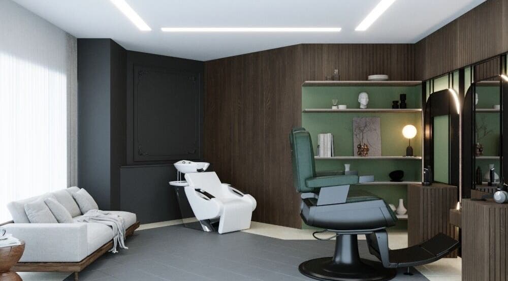Modern interior of Prepare Yourself Salon in Al Hofuf, Eastern Province, SA with chic decor and styling chair.