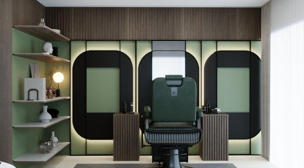 Luxurious styling chair at Prepare Yourself Salon, Al Hofuf, Eastern Province, SA.