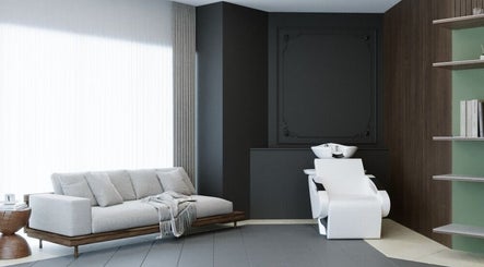 Elegant waiting area at Prepare Yourself Salon in Al Hofuf, Eastern Province, SA with modern decor.