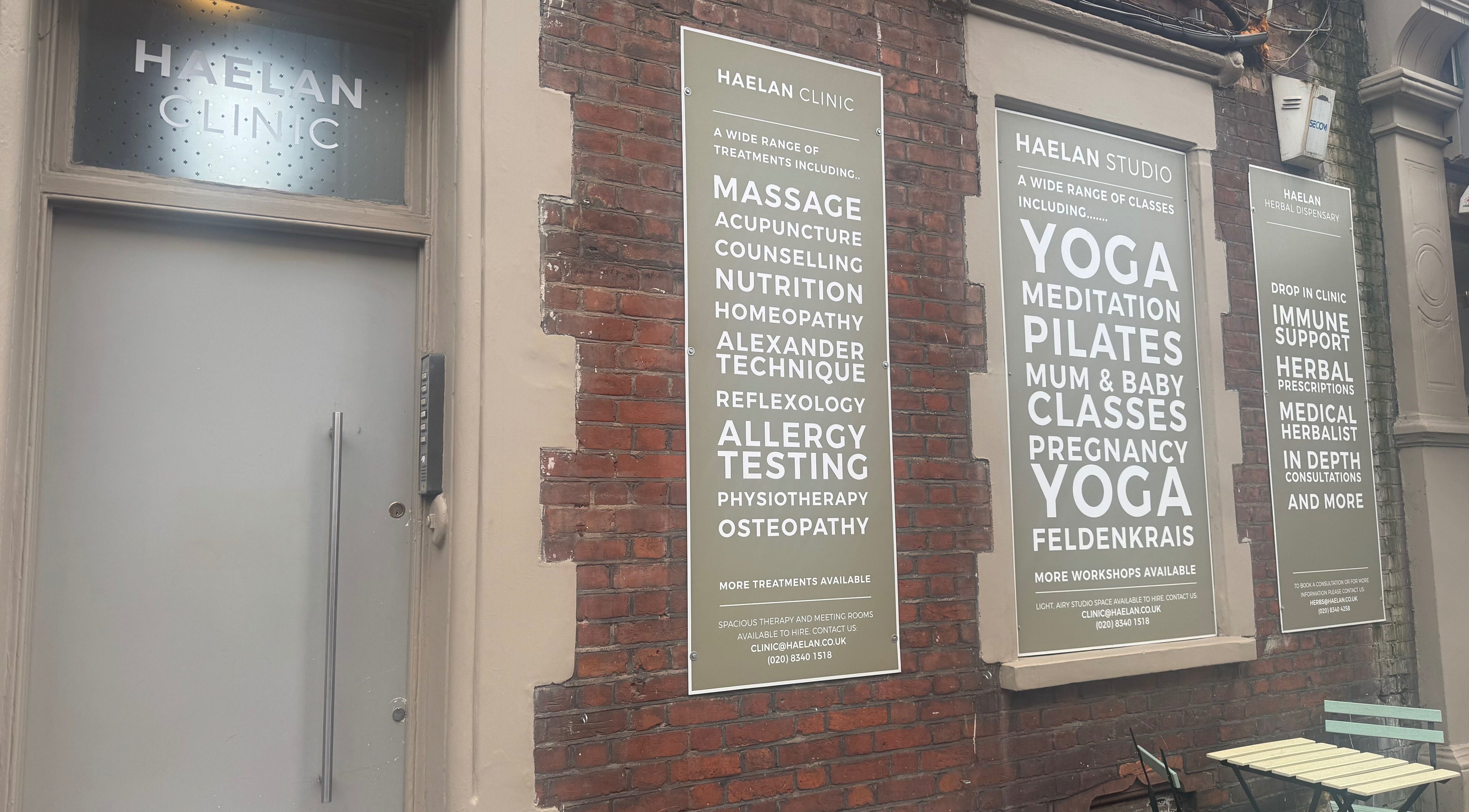 Entrance to Face and Body Therapies by Christina in London, England, GB offering holistic wellness services.