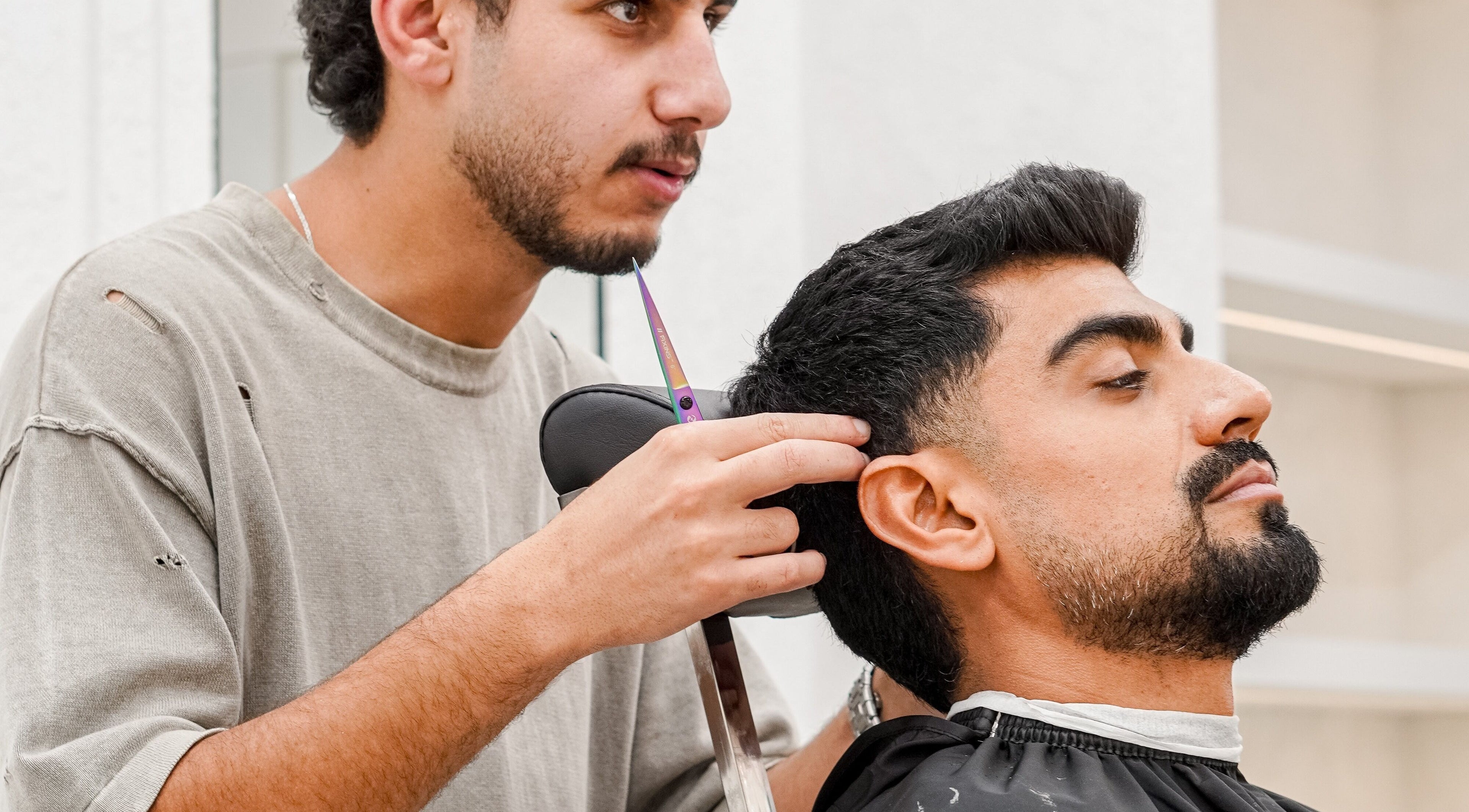 Precision haircut at Mantis Gent’s Salon - Yas Island, Abu Dhabi, AE.