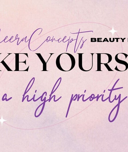 Inspiring quote 'Make Yourself a High Priority' at Veera Concepts Beauty Bar, Midrand, Gauteng, ZA.