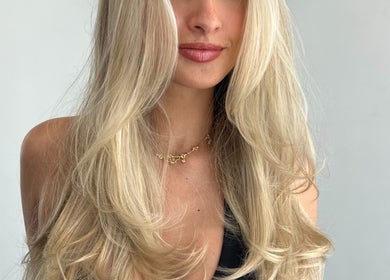 Stylish blonde hair makeover at STUDIO QUE in Innaloo, Western Australia, AU.