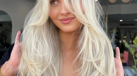 Blonde hair styled to perfection at STUDIO QUE, Innaloo, Western Australia, AU.