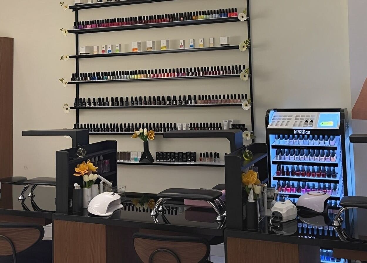 Chic nail bar at Body and Mood Spa I مركز بودي آند مود سبا, Al Hofuf, Eastern Province, SA with vibrant polish selection.