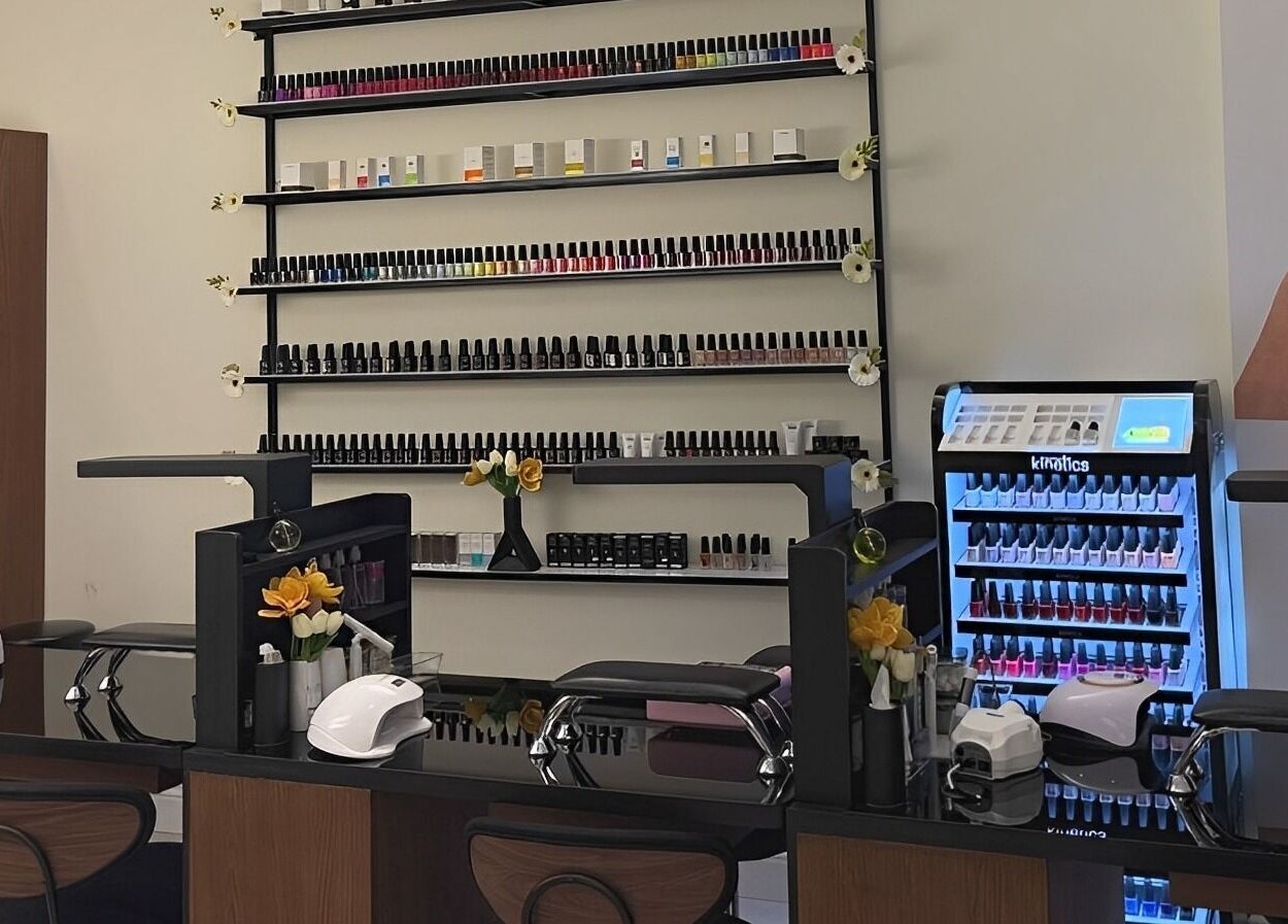 Chic nail bar at Body and Mood Spa I مركز بودي آند مود سبا, Al Hofuf, Eastern Province, SA with vibrant polish selection.