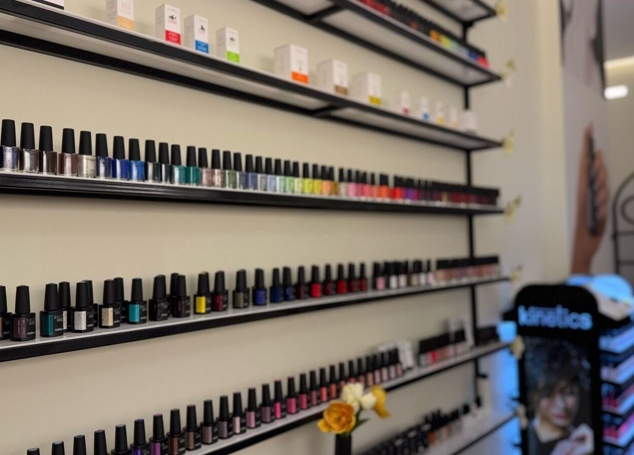 Nail polish display at Body and Mood Spa I مركز بودي آند مود سبا, Al Hofuf, Eastern Province, SA.