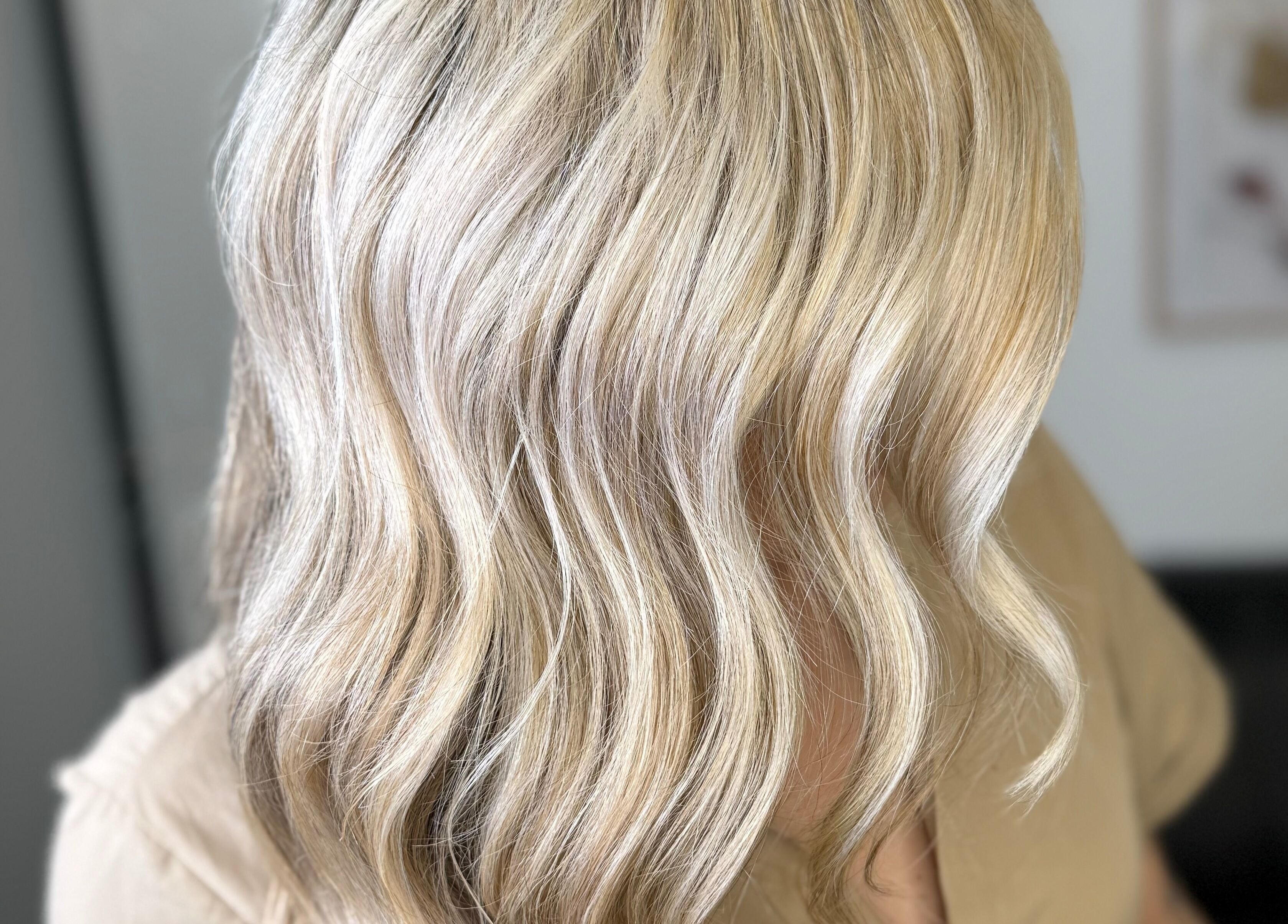 Elegant blonde waves hairstyle at You Concept, Dublin, County Dublin, IE.