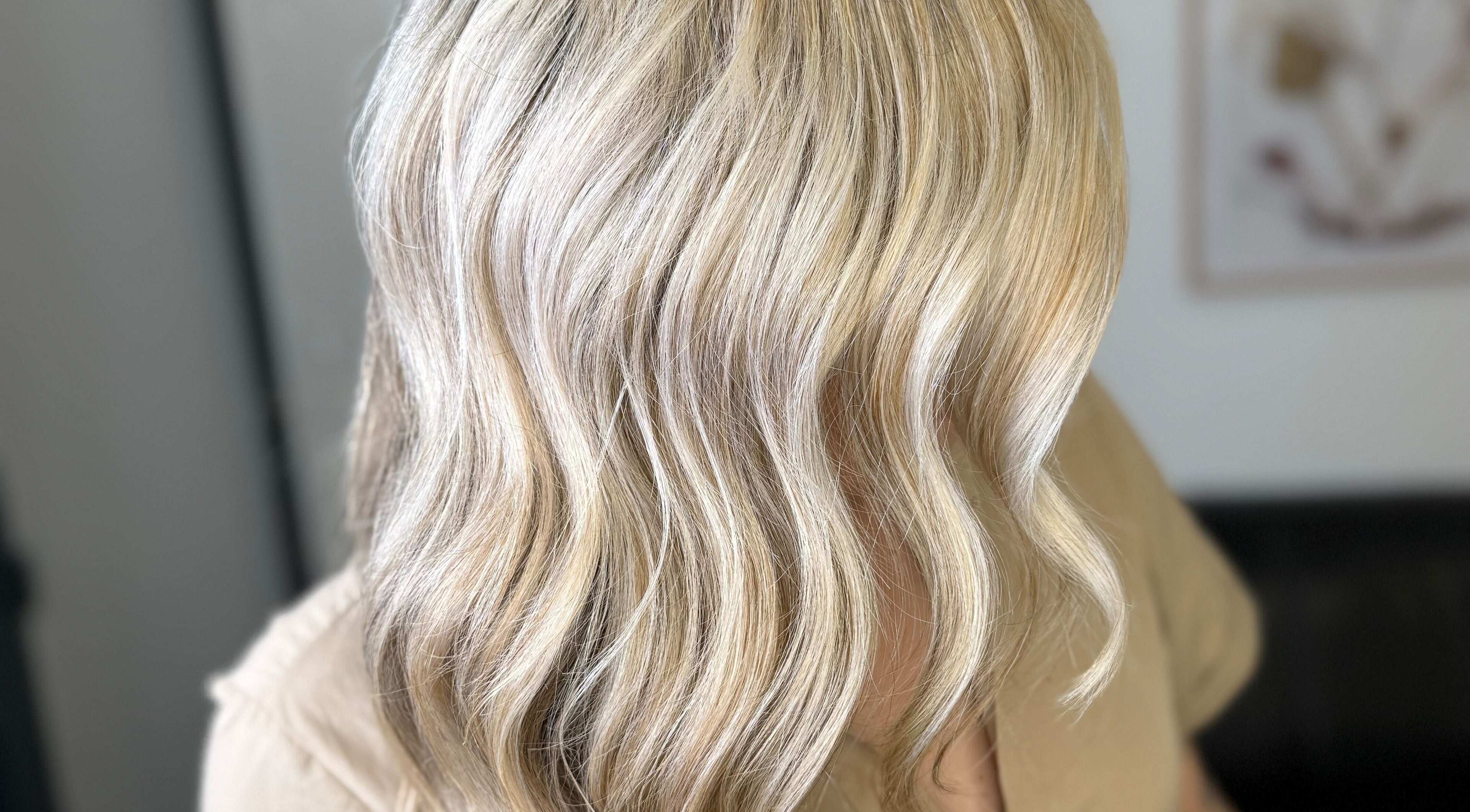 Elegant blonde waves hairstyle at You Concept, Dublin, County Dublin, IE.