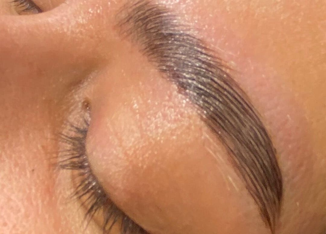 Beautifully shaped eyebrow at Brow and Glow, Bolton, England, GB. Perfectly groomed for natural enhancement.