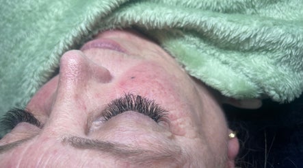 Close-up of eyelash extensions at CLB Lashes, Ramsey, England, GB showcasing luxurious lash application.