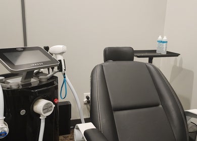 Advanced treatment chair and equipment at Optiview Skin and Laser Clinic, Surrey, British Columbia, CA.