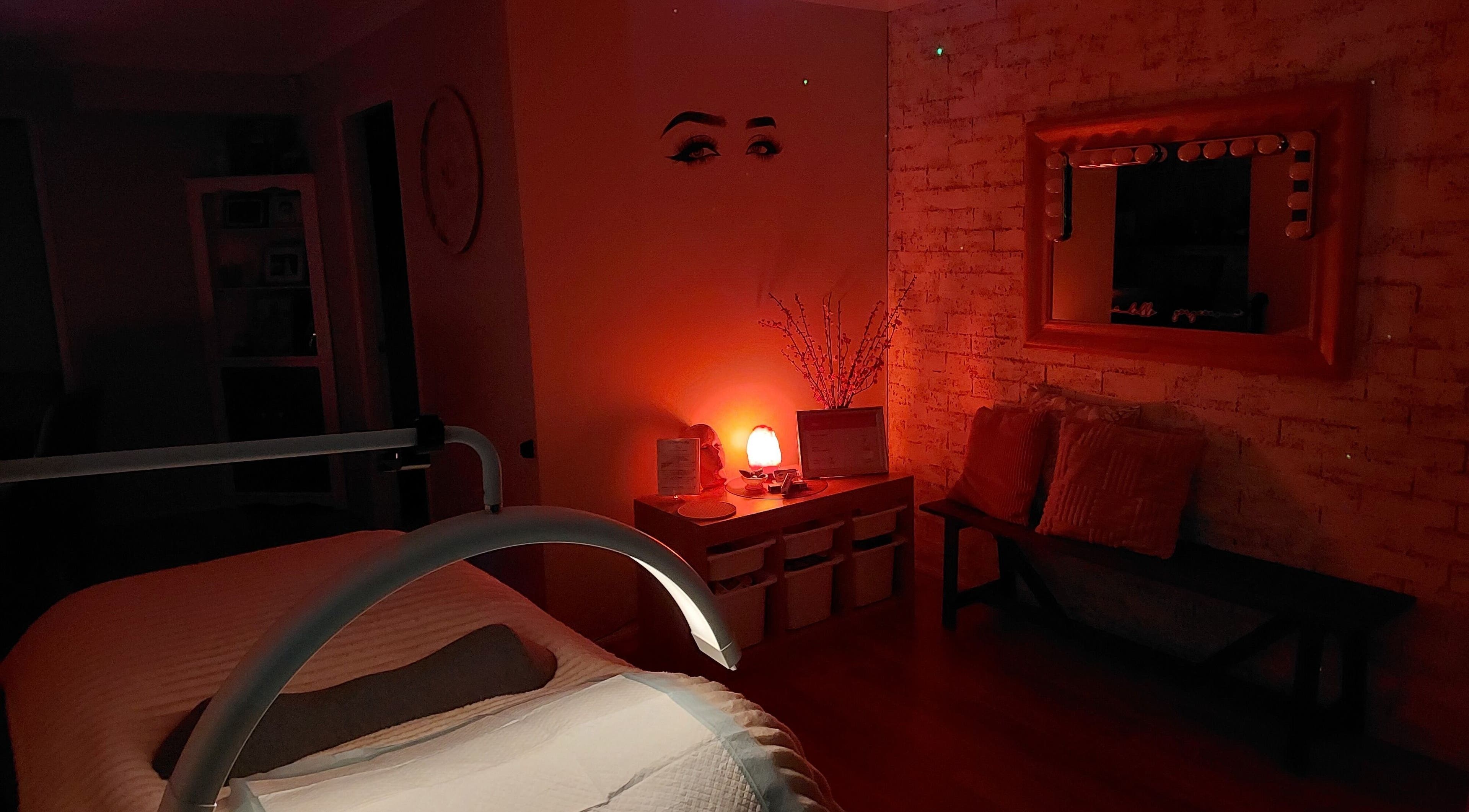 Warm, inviting interior of The Brow and Lash Lounge by Patricia, Doonside, New South Wales, AU.