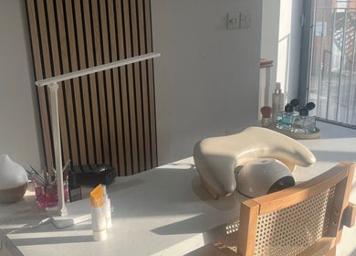 Calm beauty station at By Sophie in Knowle, England, GB with serene lighting and wellness tools.