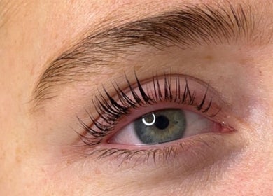 Close-up of styled eyelashes at By Sophie, Knowle, England, GB, showcasing expert beauty care.