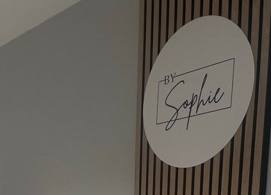 Elegant By Sophie sign in Knowle, England, GB showcasing the venue's minimalist branding.