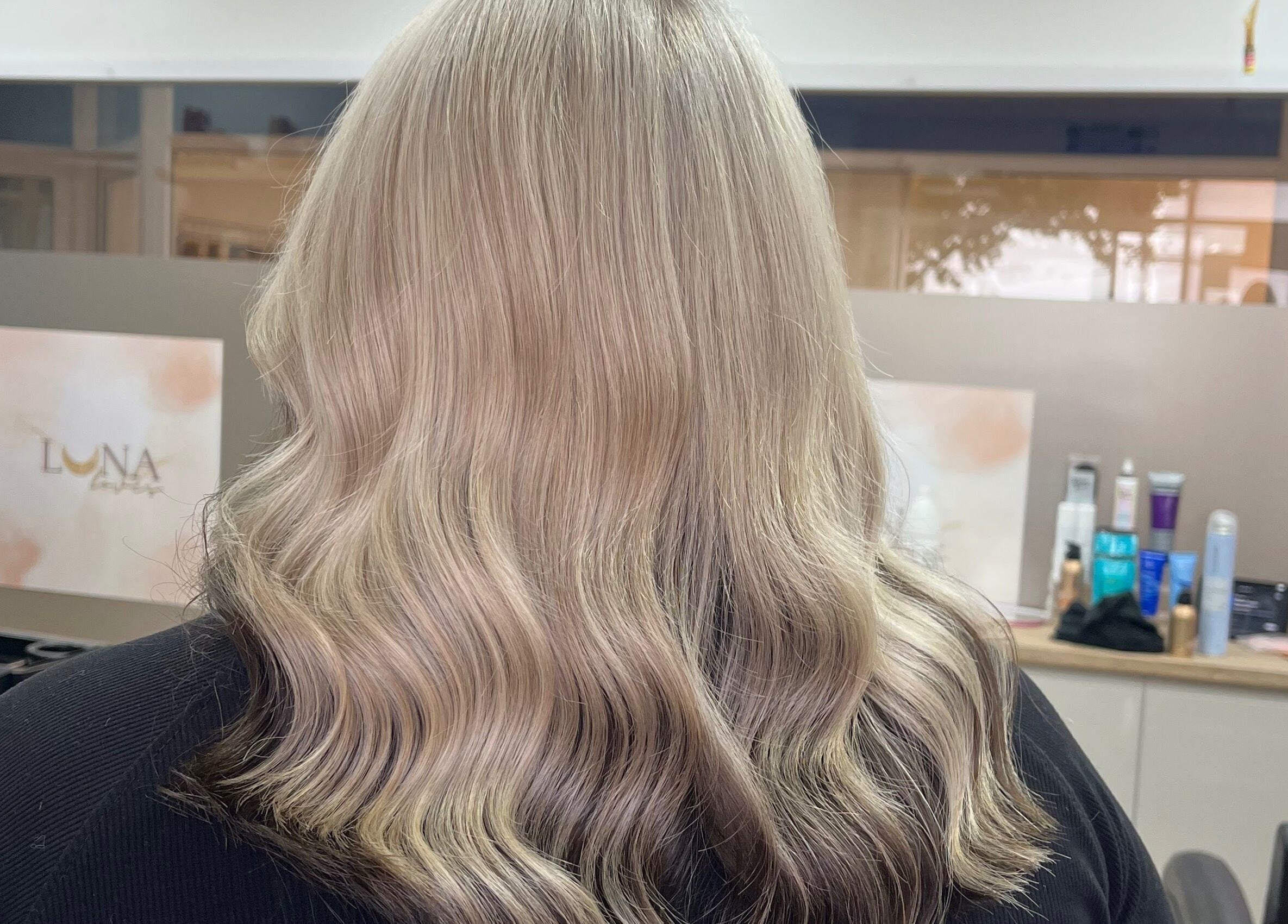 Elegant wavy hairstyle at Bethany Jade Hairdressing in Cannock, England, GB