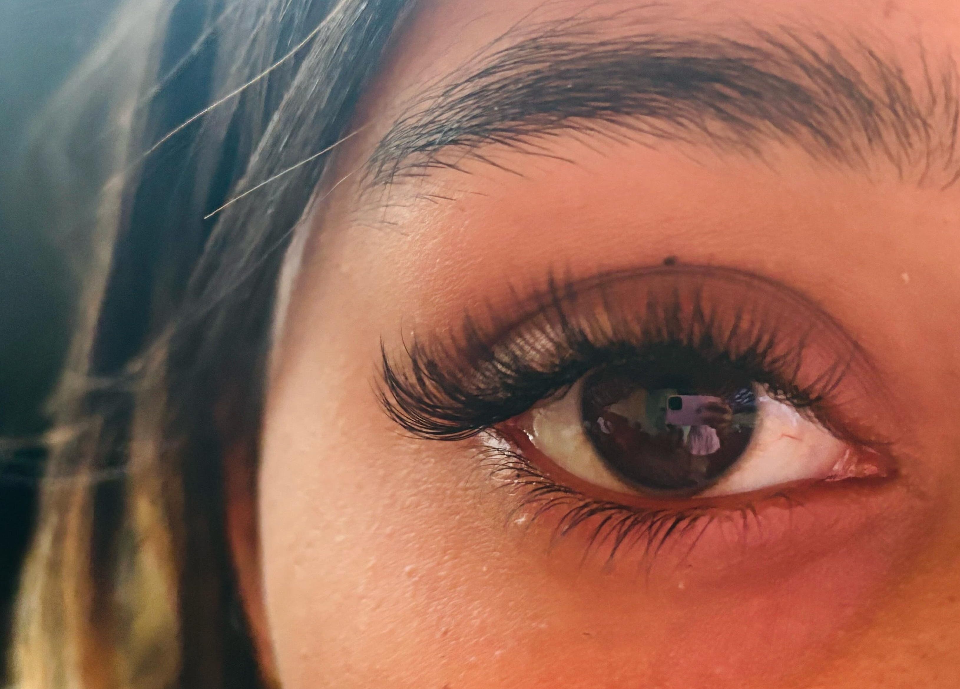 Close-up of beautifully enhanced lashes at Lash Me Up!, Cape Town, Western Cape, ZA.