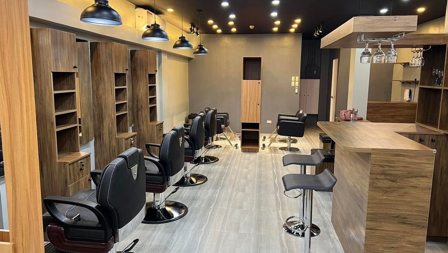 Interior of Hair Republic Barber Salon and Spa in Santa Rosa, Calabarzon, featuring modern styling stations.