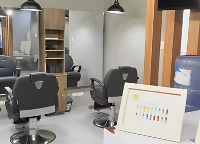 Elegant barber chairs at Hair Republic Barber Salon and Spa in Santa Rosa, Calabarzon, PH.