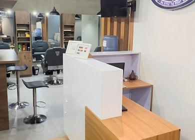 Modern interior of Hair Republic Barber Salon and Spa (Santa Rosa Branch) in Santa Rosa, Calabarzon, PH.