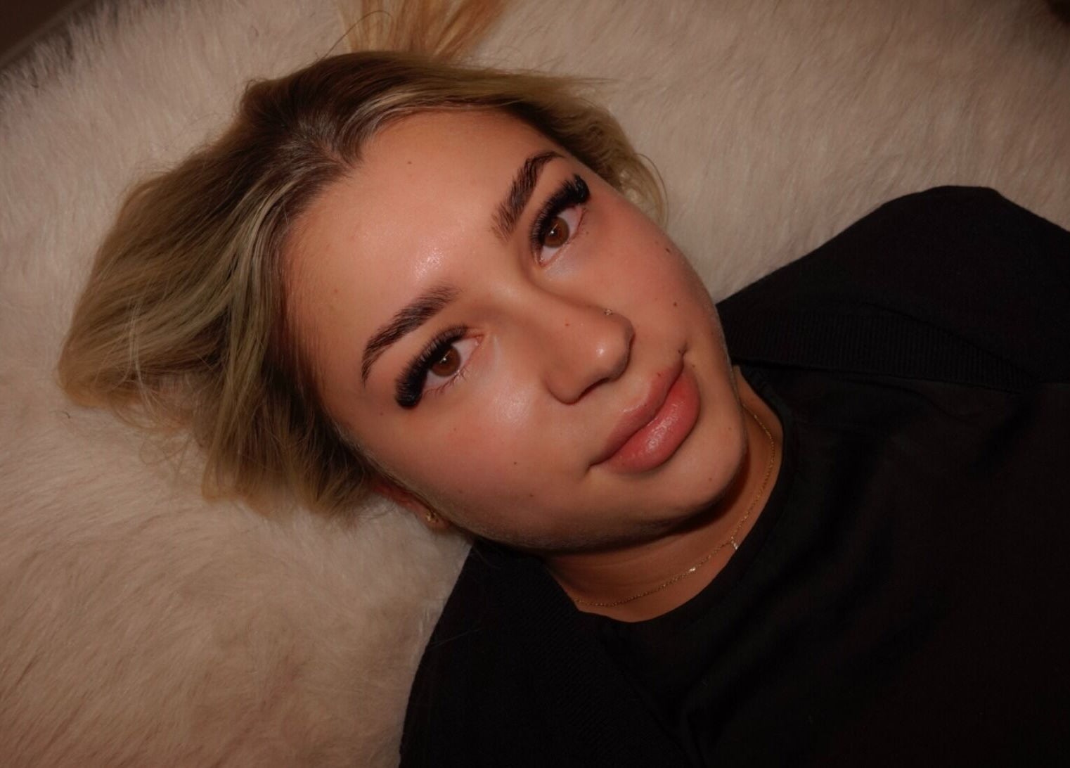 Client at Lasheddbyemm, Glenhaven, NSW, AU, showcasing expertly applied eyelash extensions.