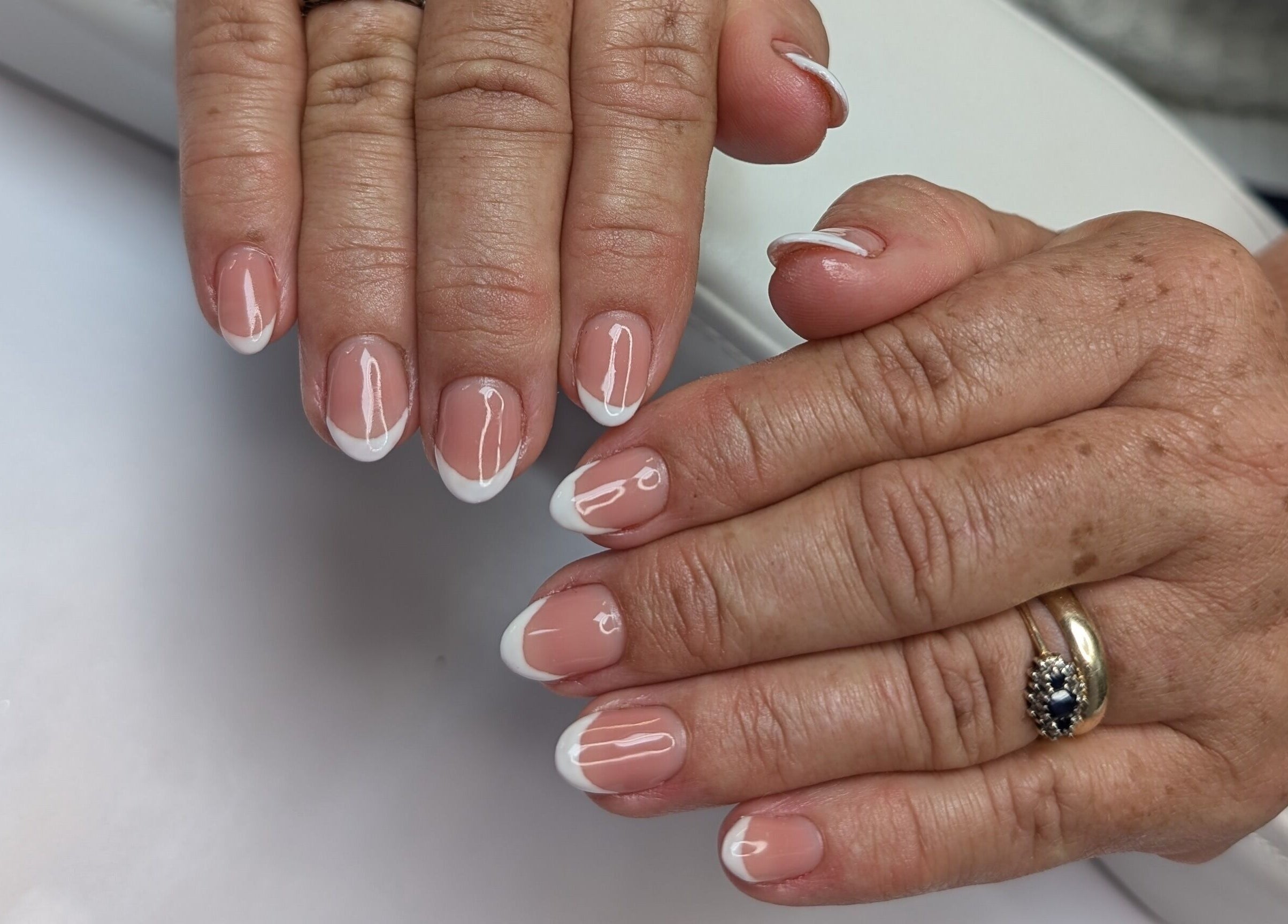 French manicure at Peaceful Polish, Burry Port, Wales, GB. Perfectly polished and stylish.