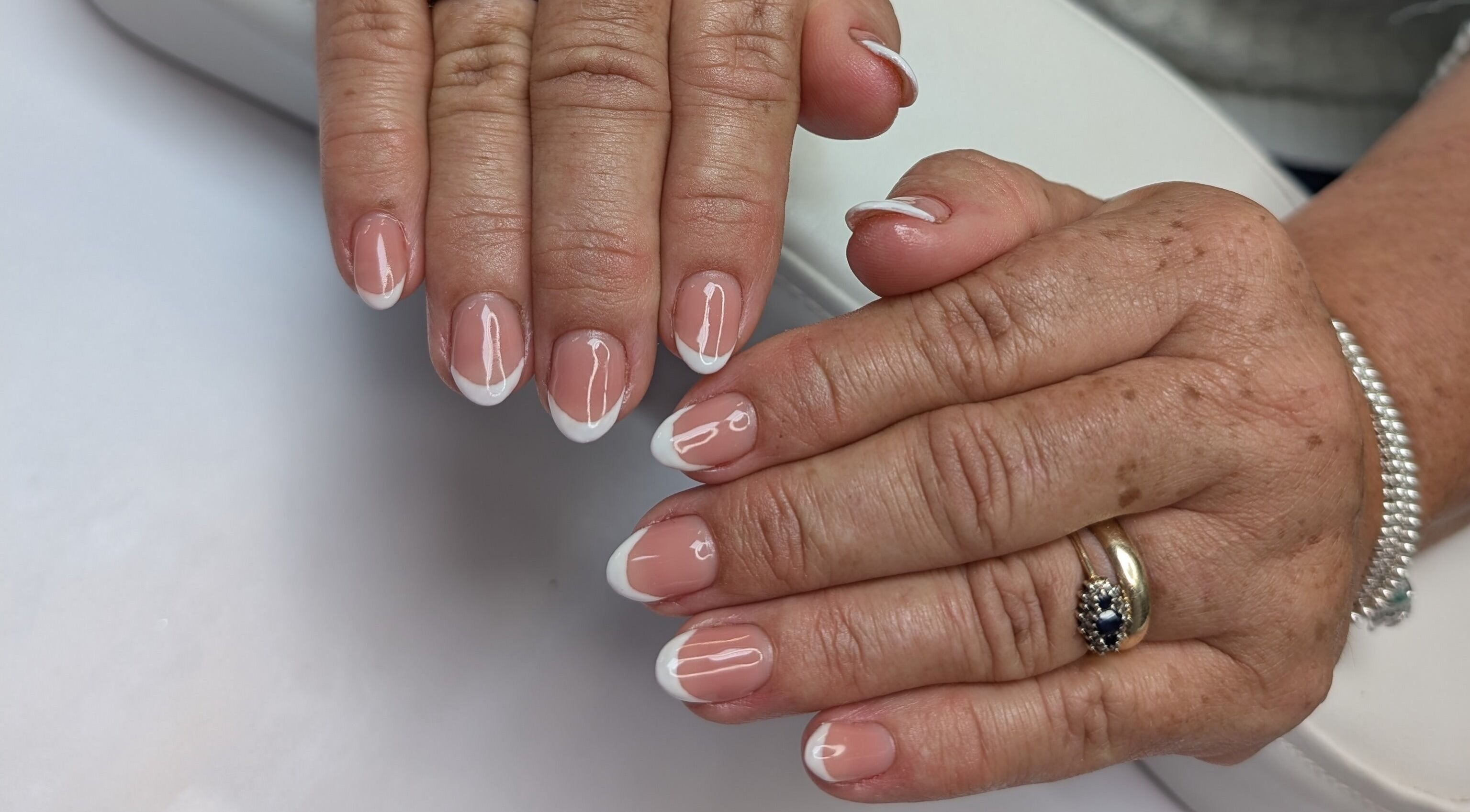 French manicure at Peaceful Polish, Burry Port, Wales, GB. Perfectly polished and stylish.