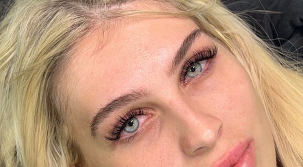 Close-up of elegant lash extensions at luxenhanced in Radcliffe, England, GB, showcasing intricate beauty care.